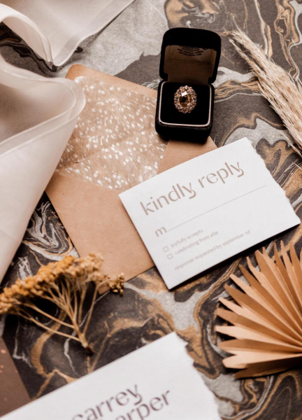 envelope liner modern typography wedding invitations in northern virginia